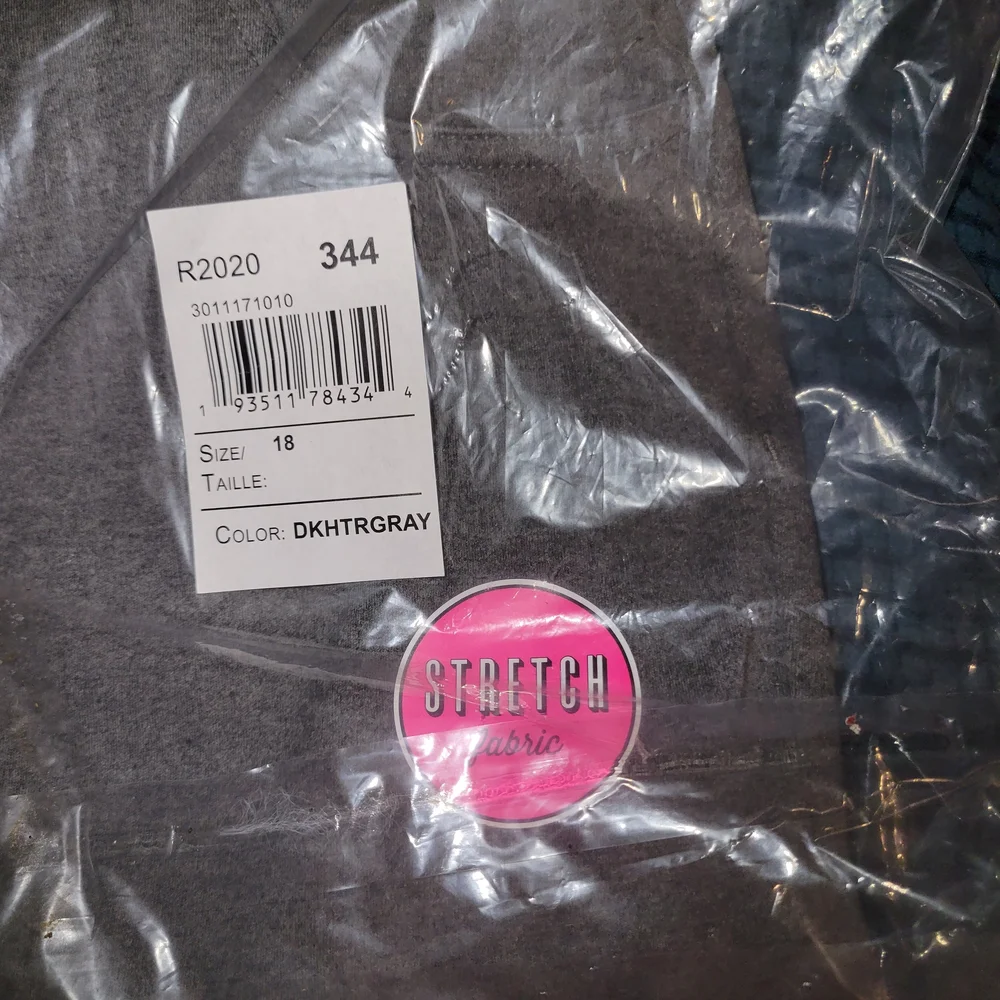Uniform Pants Slacks Size 18 Place Girls Dark Heather Gray NEW in Sealed Package